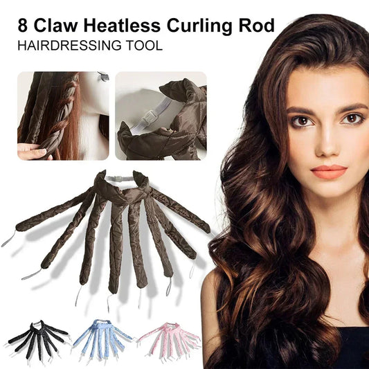 CairnDream No-Heat Curling Headband Leopard